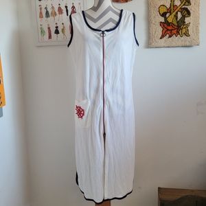 Dotti | 80s Vintage Red White & Blue Nautical Swim Cover Dress